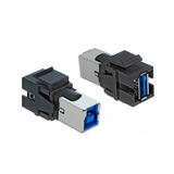 Delock Keystone Modul USB 3.0 A Buchse > USB 3.0 B Buchse schwarz Delock Keystone Modul USB 3.0 A Buchse > USB 3.0 B Buchse schwarz