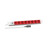 EFB Elektronik 19" 1HE Steckdosenleiste 8xCEE 7/3 rot, Zuleitung EFB Elektronik 19" 1HE Steckdosenleiste 8xCEE 7/3 rot, Zuleitung