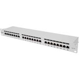 Intellinet 24-Port Cat6a Patchpanel FTP 1HE, grau