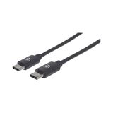 Manhattan USB C Anschlusskabel USB2.0 C-Stecker/C-Stecker 1m
