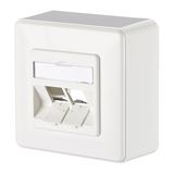 Metz Connect Datendose Modul Anschlussdose, AP, Aufputz, 2 Port,