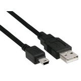 Mini USB-Kabel, USB A Stecker an Mini-B Stecker 1m