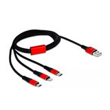 (€8,90*/1m) 1.00m Delock USB Ladekabel 3in1 USB A Stecker auf (€8,90*/1m) 1.00m Delock USB Ladekabel 3in1 USB A Stecker auf