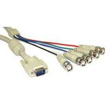 (€2,58*/1m) 5.00m InLine BNC Anschlusskabel VGA 15pol Stecker