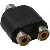 InLine Audio Adapter Cinch Buchse auf 2xCinch Buchse schwarz InLine Audio Adapter Cinch Buchse auf 2xCinch Buchse schwarz
