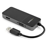 Startech USB 3.0 auf HDMI VGA Adapter - Externe Grafikkarte - 4K 30Hz - Mac & Windows - 2-in1 Multiport Dongle