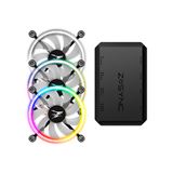 Zalman 120mm ZM-LF120 ARGB Triple Pack inkl. Controller, schwarz Zalman 120mm ZM-LF120 ARGB Triple Pack inkl. Controller, schwarz