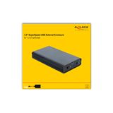 Delock USB3.1 (5Gbps), SATA int. Gehäuse 8,9cm(3,5") Delock USB3.1 (5Gbps), SATA int. Gehäuse 8,9cm(3,5")