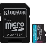 64GB Kingston Canvas Go! Plus R170/W70 microSDXC Kit, UHS-I U3, A2, 64GB Kingston Canvas Go! Plus R170/W70 microSDXC Kit, UHS-I U3, A2,