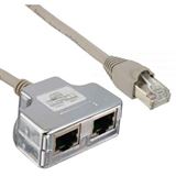 InLine Cat. 5e Adapter Power Frame Cover RJ45 Buchse auf 2xRJ45 InLine Cat. 5e Adapter Power Frame Cover RJ45 Buchse auf 2xRJ45