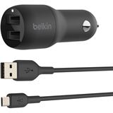 Belkin Dual USB-A Kfz-Ladegerät incl. Micro-USB Kabel 1m 24W b Belkin Dual USB-A Kfz-Ladegerät incl. Micro-USB Kabel 1m 24W b