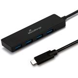 MediaRange USB Type-C auf USB 3.0 Verteiler 1:4 schwarz