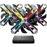 Zalman 140mm ZM-SF140 ARGB Triple Pack inkl. Controller - schwarz Zalman 140mm ZM-SF140 ARGB Triple Pack inkl. Controller - schwarz