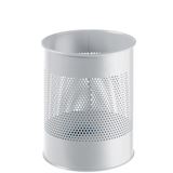 Durable Papierkorb Metall rund 15 Liter mit Ring 165mm grau