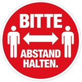 Herma Hinweisetiketten Abstand rot/weiss Text/Pict. 5St.