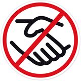 Herma Hinweisetiketten Händeschütteln schwarz/rot/weiss Herma Hinweisetiketten Händeschütteln schwarz/rot/weiss