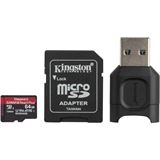64GB Kingston Canvas React Plus microSDXC SDCR2 w/Adapter + MLPM 64GB Kingston Canvas React Plus microSDXC SDCR2 w/Adapter + MLPM
