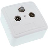 InLine Antennensteckdose AP/UP Set Koax Stecker + Koax Buchse auf F InLine Antennensteckdose AP/UP Set Koax Stecker + Koax Buchse auf F