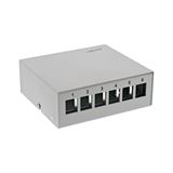 InLine Patchfeld-Dose Aufputz für 6x Keystone RJ45, Metall, InLine Patchfeld-Dose Aufputz für 6x Keystone RJ45, Metall,