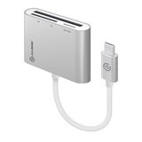 Alogic Card Reader USB-C SD, Micro SD, Compact Flash silber Alogic Card Reader USB-C SD, Micro SD, Compact Flash silber