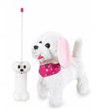 Jamara Pl&uuml;schhund Trixi RC weiss/rosa 27MHz
