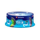 Verbatim CD-R 80Min/700MB/52x Cakebox (25 Disc) Vinyl Surface, 5x5 Verbatim CD-R 80Min/700MB/52x Cakebox (25 Disc) Vinyl Surface, 5x5