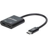 Manhattan USB-C auf 3,5mm Klinke Audioadapter & PD-Ladeport 153348 Manhattan USB-C auf 3,5mm Klinke Audioadapter & PD-Ladeport 153348
