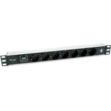 1.80m Equip Steckdosenleiste 19"(1HE)8fach Schutzkontakt16A, 1.80m Equip Steckdosenleiste 19"(1HE)8fach Schutzkontakt16A,