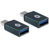 Conceptronic Adapter USB-C -> USB-A 3.0 OTG,2 Stück grau