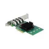 Delock PCI Express x4 Karte zu 4 x extern USB 3.0 Quad Channel 89048