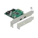 Delock PCI Express x1 Karte zu 2 x extern SS USB (USB 3.2 Gen 1) Delock PCI Express x1 Karte zu 2 x extern SS USB (USB 3.2 Gen 1)
