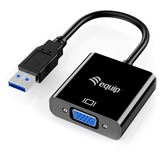 Equip Adapterkabel USB3.0->VGA St/Bu 0.15m 1920x1080/60Hz sw Equip Adapterkabel USB3.0->VGA St/Bu 0.15m 1920x1080/60Hz sw