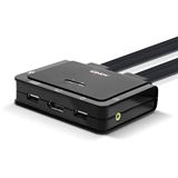 Lindy 2 Port DisplayPort 1.2, USB Typ C, KVM Switc