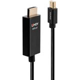 2.00m Lindy 40922 Mini DisplayPort - HDMI Typ A