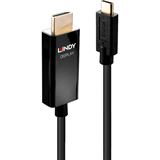 1.00m Lindy Video-Adapterkabel, 4K, USB C male /