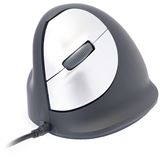 R-GO Tools HE Mouse gro&szlig; USB schwarz/silber (kabelgebunden)