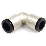 Aquatuning 10mm L Steckverbinder - vernickelt / schwarz