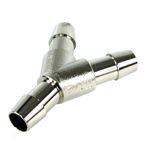 Aquatuning 8mm (10/8mm) Y Schlauchverbinder - Messing vernickelt Aquatuning 8mm (10/8mm) Y Schlauchverbinder - Messing vernickelt