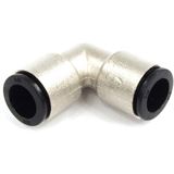 Aquatuning 8mm L Steckverbinder vernickelt / schwarz