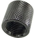Aquatuning Muffe G1/4 zu G1/4 - ger&auml;ndelt - black nickel