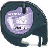 Dymo LetraTag Beschriftungsband 12mm, schwarz/transparent (12267 / Dymo LetraTag Beschriftungsband 12mm, schwarz/transparent (12267 /