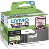 Dymo Etiketten Kunststoff wei&szlig; 1 Rolle &szlig; 800 Etiketten,