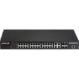 Edimax Pro GS-5424PLC V2 28 Port POE+Gigabit Switch +4 xSFP 19"