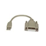 (&euro;44,50*/1m) 0.20m mcab Adapterkabel USB A Stecker auf VGA 15pol