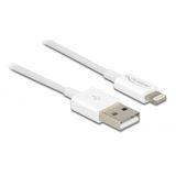 1.00m Delock USB Daten- und Ladekabel für iPhone, iPad, iPod, weiss