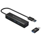 Conceptronic USB-Hub 4Port USB3.0-> USB-C OTG Adapter