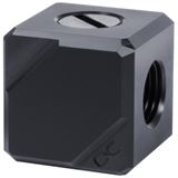 Alphacool Eiszapfen Anschlussterminal 4-Fach G1/4 IG - Black Acetal