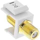 () 0.00m InLine Einbauadapter Keystone F Buchse auf F Buchse () 0.00m InLine Einbauadapter Keystone F Buchse auf F Buchse