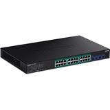 TrendNet 28-Port Gigabit Web Smart PoE+ Switch w.10G SFP+