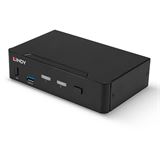 Lindy 2 Port DisplayPort 1.4 USB 3.0 KWM switch